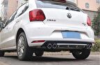 Vw polo 6r arka tampon difüzörü plastik 4 çıkış 2009+