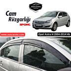 Opel Astra H 2004-2014 Hb Uyumlu Mugen Cam Rüzgarlığı Seti Piano Black 4'lü İthal