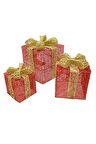 Waldern Yılbaşı Çam Ağacı Hediye Paketi Küçük Boy Kırmızı-Altın