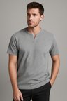 2124 Henley Tişört Basic Casual T shirt