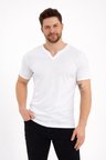 2124 Henley Tişört Basic Casual T shirt