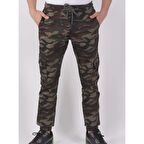 QUITS KIDS Bel Ve Paça Lastikli,kargo Cepli Kamuflaj Desen Pantolon-91000