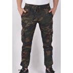 QUITS KIDS Bel Ve Paça Lastikli,kargo Cepli Kamuflaj Desen Pantolon-91000