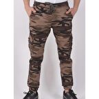 QUITS KIDS Bel Ve Paça Lastikli,kargo Cepli Kamuflaj Desen Pantolon-91000