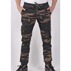 QUITS KIDS Bel Ve Paça Lastikli,kargo Cepli Kamuflaj Desen Pantolon-91000