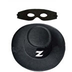 Zorro Şapka Maske Set Yetişkin TdrTR