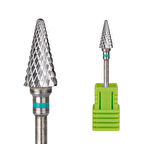 Manikür Çıkarma Çelik Törpü Ucu Mızrak Koni Yeşil 004