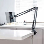 Akrobat Hareketli Uzun Kol Telefon İpad Tablet Tutucu Katlanır Stand Mengeneli 4 11inç