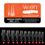 Yeni Nesil Protez Tırnak Jel Tips Soft Gel Tips Medium Stiletto 550 adet