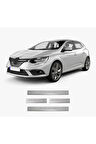 Megane 4 2016-2019 Uyumlu Krom Kapı Eşiği 4 Parça Paslanmaz Çelik