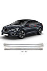 Megane 4 2016-2019 Uyumlu Krom Cam Çıtası Paslanmaz Çelik 6 Parça