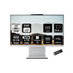 Lenovo IdeaCentre 24IRH9 i7 13620H 32GB DDR5 4TB SSD 23.8" FHD IPS W11H Beyaz All in One PC & PER4