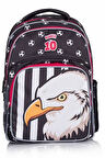 Sentor Siyah Beyaz Kartal Okul Çantası Sntılk22-01e