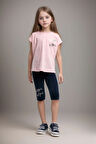 Kız Çocuk %100 Pamuklu T-Shirt & Tayt İkili Takım US01.LL.01.P4.O016