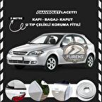 Chavrolet Lacetti Oto Araç Kapı Koruma Fitili 5metre Parlak Beyaz Renk