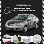 Chevrolet Aveo Oto Araç Kapı Koruma Fitili 5metre Parlak Beyaz Renk