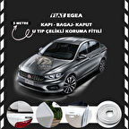 Fiat Egea Oto Araç Kapı Koruma Fitili 5metre Parlak Beyaz Renk