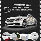 Mercedes C200 Oto Araç Kapı Koruma Fitili 5metre Parlak Beyaz Renk