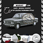 Murat 124 Oto Araç Kapı Koruma Fitili 5metre Parlak Beyaz Renk
