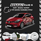 Renault Clio 4 Oto Araç Kapı Koruma Fitili 5metre Parlak Beyaz Renk