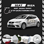 Seat Ibıza Oto Araç Kapı Koruma Fitili 5metre Parlak Beyaz Renk
