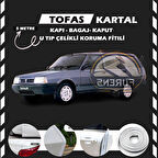 Tofaş Kartal Oto Araç Kapı Koruma Fitili 5metre Parlak Beyaz Renk