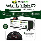 BataryaBank Anker Eufy L70 (T2190) Uyumlu Robot Süpürge Bataryası 14.4V 5800mAh Li-ion Yüksek Kapasiteli Yedek Pil