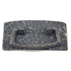 Antika Tarz Dekoratif Pirinç Otantik Dövme Kapı Kulbu - 45x90 Mm, Oksit