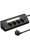 Lp764 Çoklu Gece Lambalı Priz Yüksek Gerilim Korumalı 4’lü Priz 2xusb 2xtype-c Çıkışlı Grup Priz Çoğaltıcı