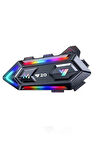 Y20 Motor Kurye Kask Kulaklık Rgb Modlu Bluetooth Motosiklet Kulaklık 5.3 Bluetooth Interkom
