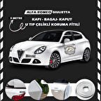 Alfa Romeo Giulietta Oto Araç Kapı Koruma Fitili 5metre Parlak Beyaz Renk