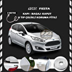 Ford Fiesta Oto Araç Kapı Koruma Fitili 5metre Parlak Beyaz Renk