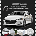 Hyundai Elantra Oto Araç Kapı Koruma Fitili 5metre Parlak Beyaz Renk