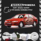 Nissan Primera Oto Araç Kapı Koruma Fitili 5metre Parlak Beyaz Renk