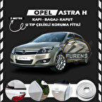 Opel Astra H Oto Araç Kapı Koruma Fitili 5metre Parlak Beyaz Renk