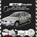Seat Toledo Oto Araç Kapı Koruma Fitili 5metre Parlak Beyaz Renk