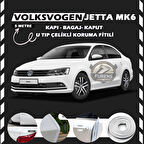 Volksvogen Jetta mk6 Oto Araç Kapı Koruma Fitili 5metre Parlak Beyaz Renk