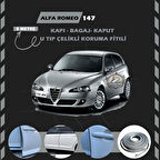 Alfa Romeo 147 Oto Araç Kapı Koruma Fitili 5metre Parlak Gri Renk