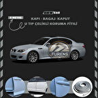Bmw E60 Oto Araç Kapı Koruma Fitili 5metre Parlak Gri Renk