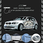 Bmw E87 Oto Araç Kapı Koruma Fitili 5metre Parlak Gri Renk