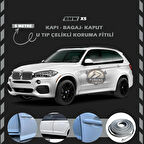 Bmw X5 Oto Araç Kapı Koruma Fitili 5metre Parlak Gri Renk