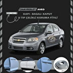 Chevrolet Aveo Oto Araç Kapı Koruma Fitili 5metre Parlak Gri Renk