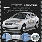 Hyundai Accent Era Oto Araç Kapı Koruma Fitili 5metre Parlak Gri Renk