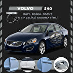 Volvo S40 Oto Araç Kapı Koruma Fitili 5metre Parlak Gri Renk