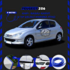 Peugeot 206 Oto Araç Kapı Koruma Fitili 5metre Parlak Mavi Renk