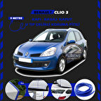 Renault Clio 3 Oto Araç Kapı Koruma Fitili 5metre Parlak Mavi Renk