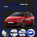 Volksvogen Golf 8 Oto Araç Kapı Koruma Fitili 5metre Parlak Mavi Renk
