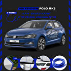 Volksvogen Polo MK6 Oto Araç Kapı Koruma Fitili 5metre Parlak Mavi Renk