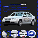 Volksvogen Bora Oto Araç Kapı Koruma Fitili 5metre Parlak Mavi Renk