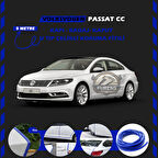 Volksvogen Passat cc Oto Araç Kapı Koruma Fitili 5metre Parlak Mavi Renk